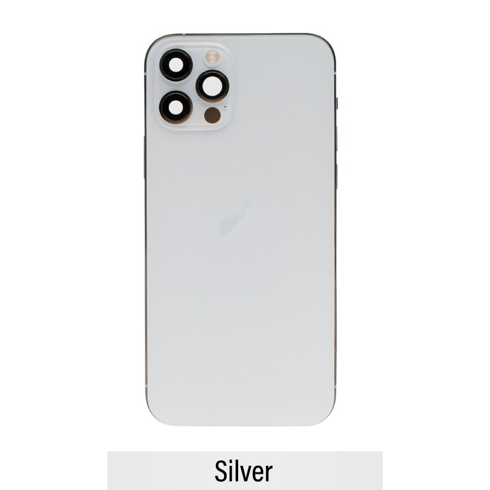 Rear Housing with Full Set Parts for iPhone 12 Pro-Silver (Purple) Rear Housing with Full Set Parts for iPhone 12 Pro-Silver (Purple)
